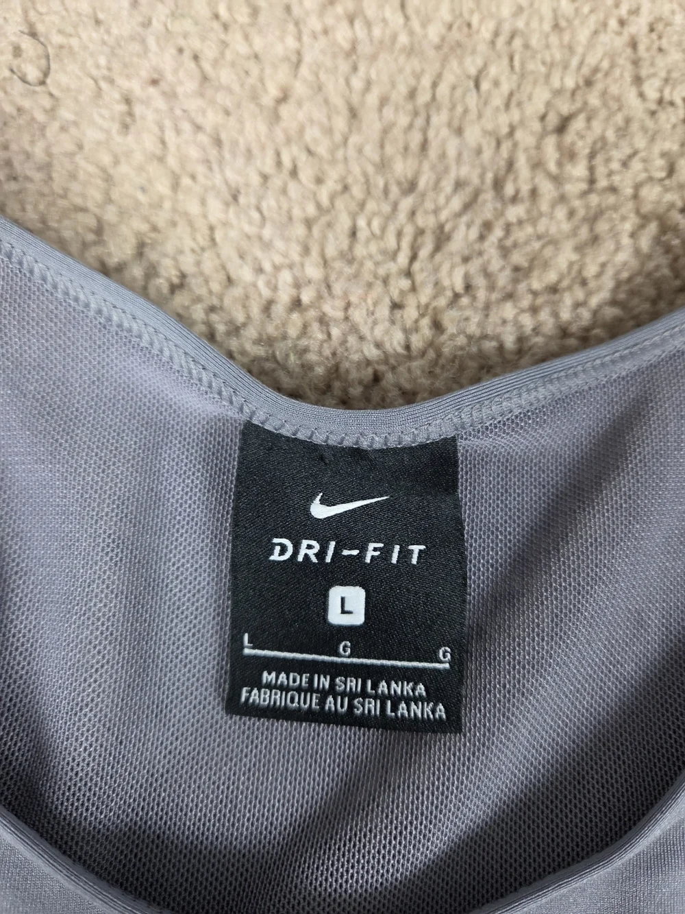 Nike Gray Racerback Athletic Tank Top